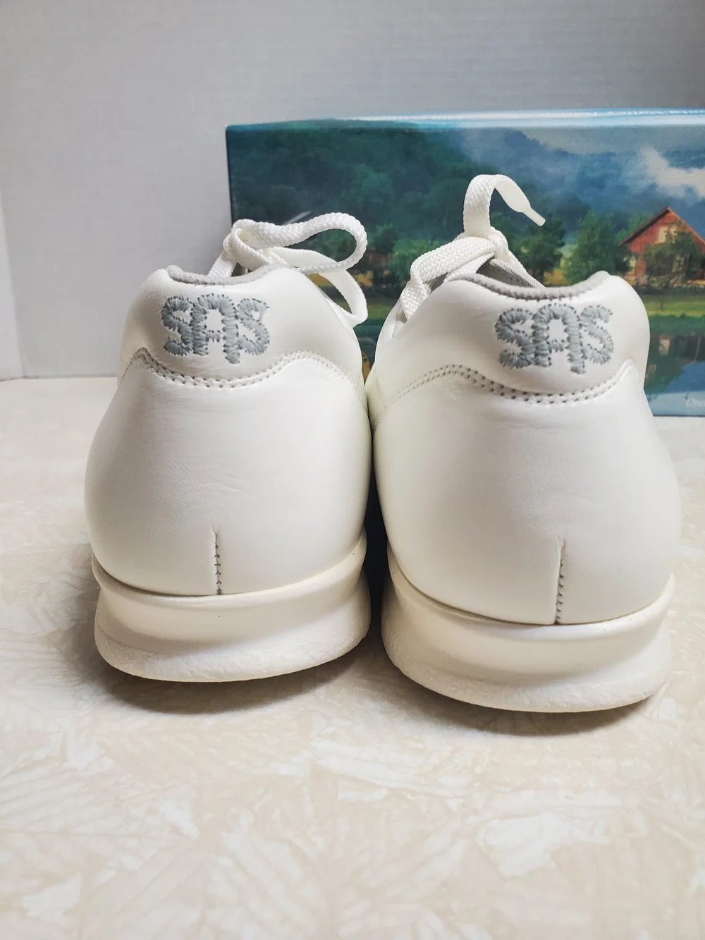 SAS Women’s White Leather Freetime Walking Shoes USA